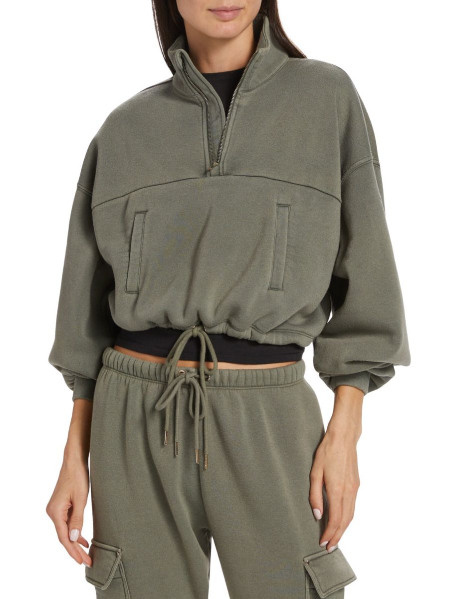 Укороченный флисовый свитер-карго с полумолнией Stellae Dux, цвет Vintage Olive Branch
Укороченный флисовый свитер-карго с полумолнией Stellae Dux, цвет Vintage Olive Branch