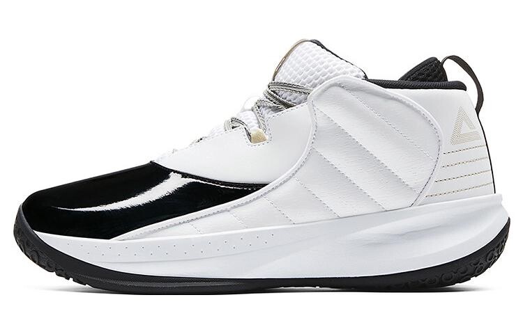 Баскетбольные кроссовки Lan Qie мужские высокие черные/белые Peak