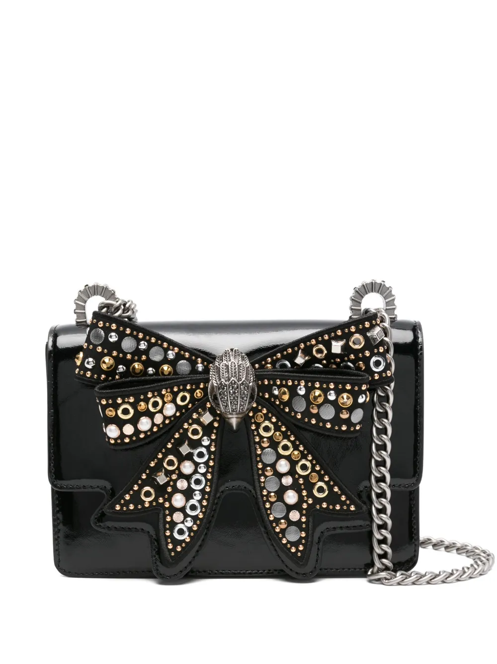 Сумка через плечо из лакированной кожи с бантом Kurt Geiger London, черный
Сумка через плечо из лакированной кожи с бантом Kurt Geiger London, черный