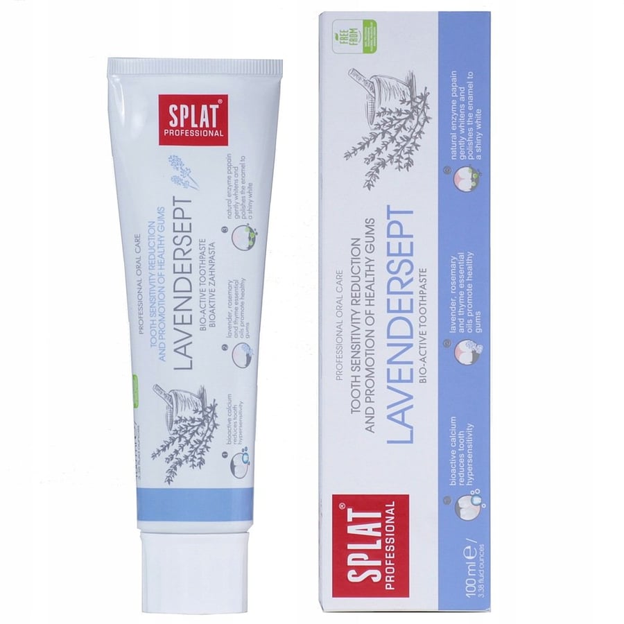 Splat Professional, Зубная паста, Лавандасепт при гиперчувствительности 100 мл
Splat Professional, Зубная паста, Лавандасепт при гиперчувствительности 100 мл