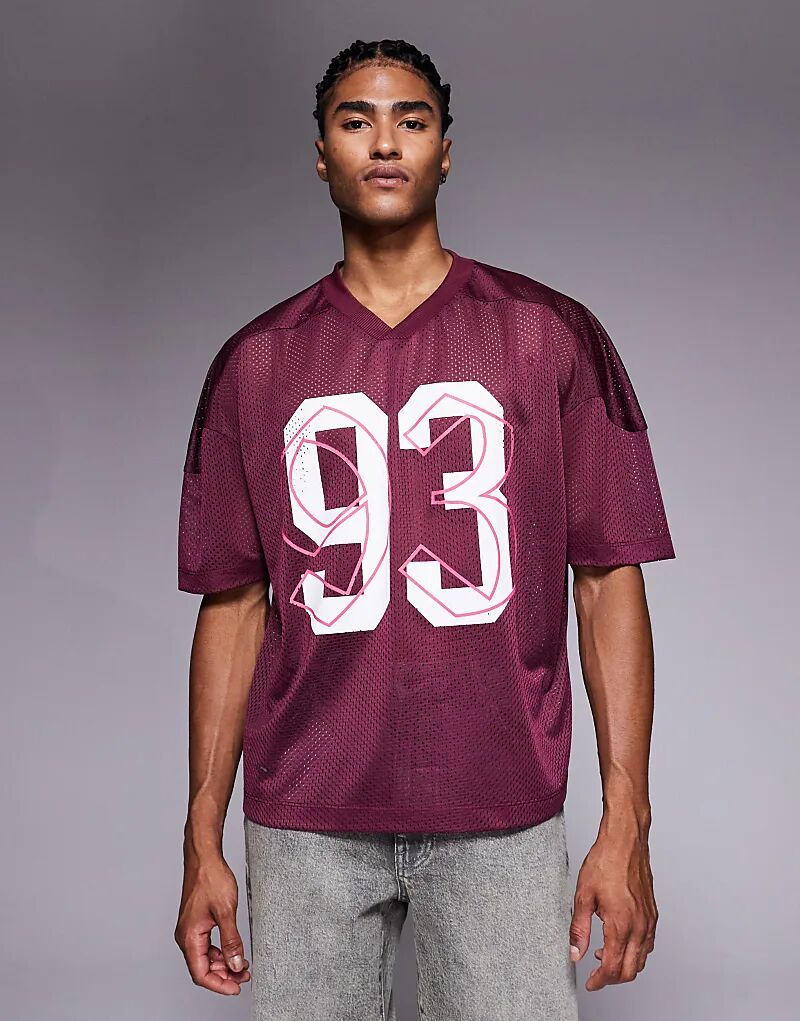 Футболка свободного кроя ASOS DESIGN oversize со спущенной линией плеча и V-образным вырезом со спортивной графикой из бордового материала Airtex
Футболка свободного кроя ASOS DESIGN oversize со спущенной линией плеча и V-образным вырезом со спортивной графикой из бордового материала Airtex