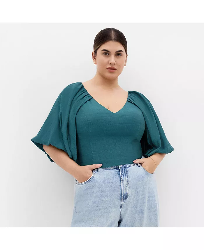 Топ Peta больших размеров CITY CHIC, зеленый
Топ Peta больших размеров CITY CHIC, зеленый