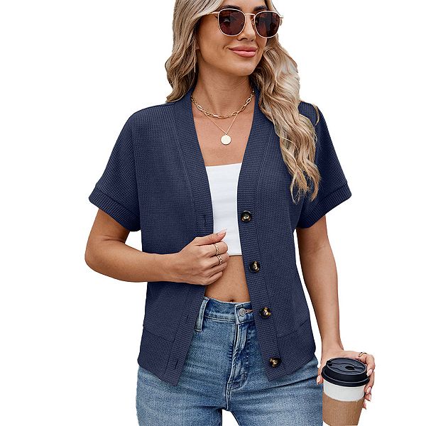 Женский короткий кардиган с коротким рукавом и V-образным вырезом Elitechoice, Royal Blue
Женский короткий кардиган с коротким рукавом и V-образным вырезом Elitechoice, Royal Blue