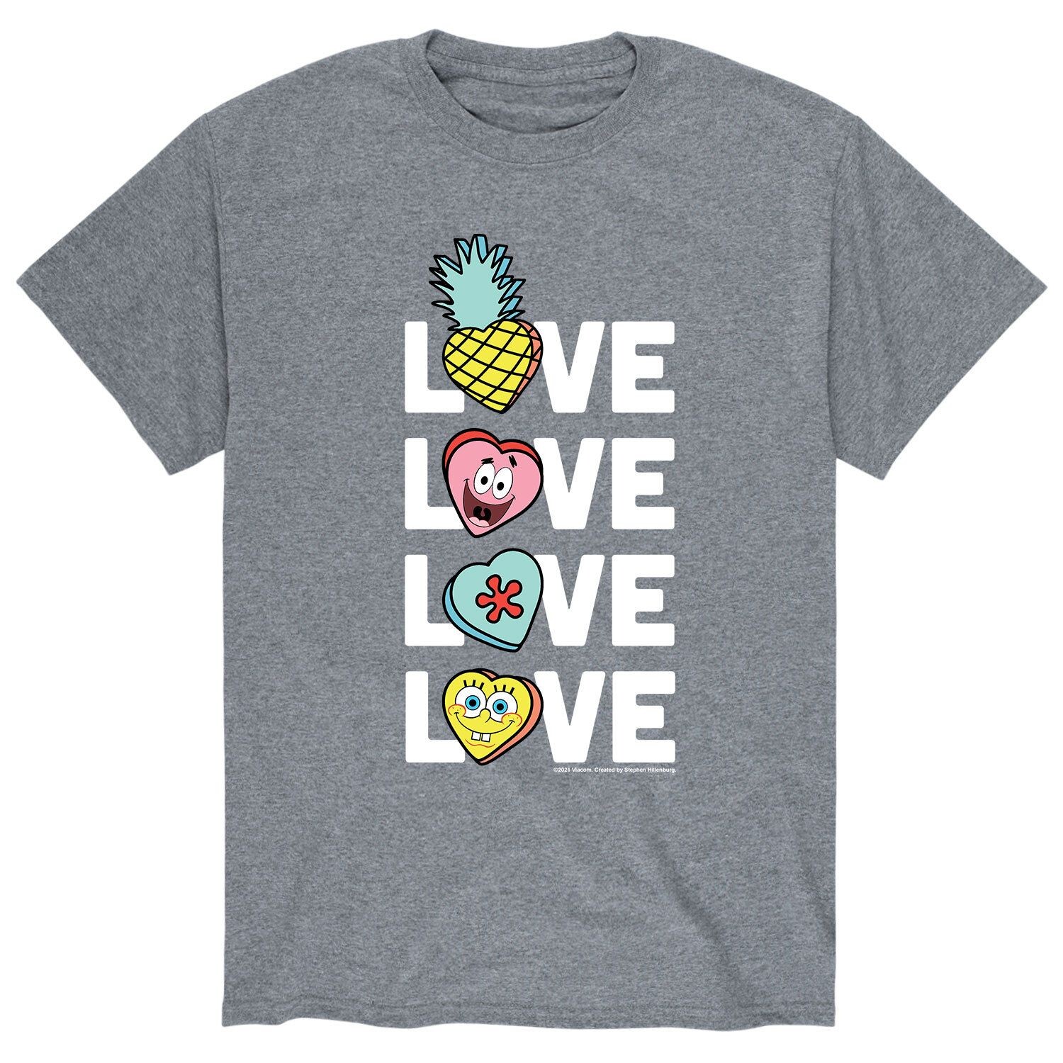 Мужская футболка с сердечками «Губка Боб» Stacked Love Licensed Character
Мужская футболка с сердечками «Губка Боб» Stacked Love Licensed Character