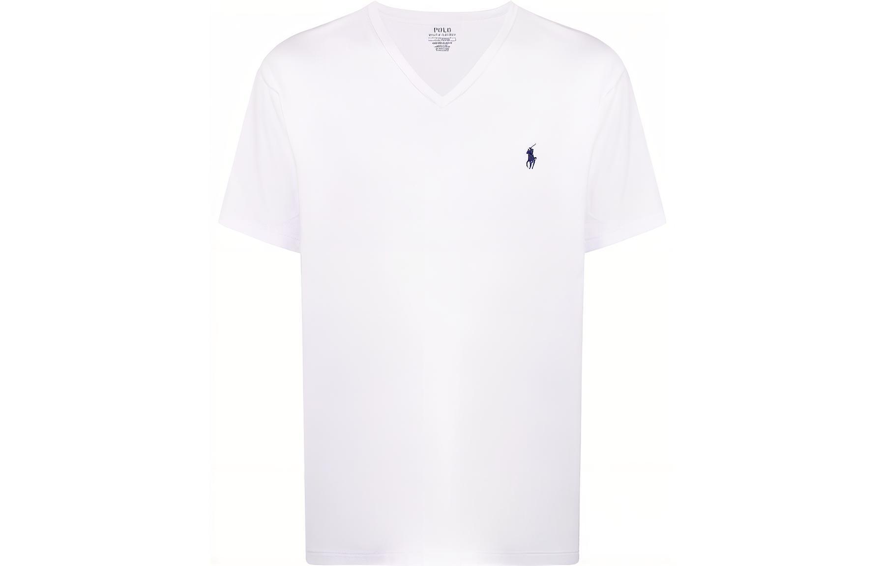 Футболка поло с вышитым логотипом и V-образным вырезом Ralph Lauren, белая
Футболка поло с вышитым логотипом и V-образным вырезом Ralph Lauren, белая