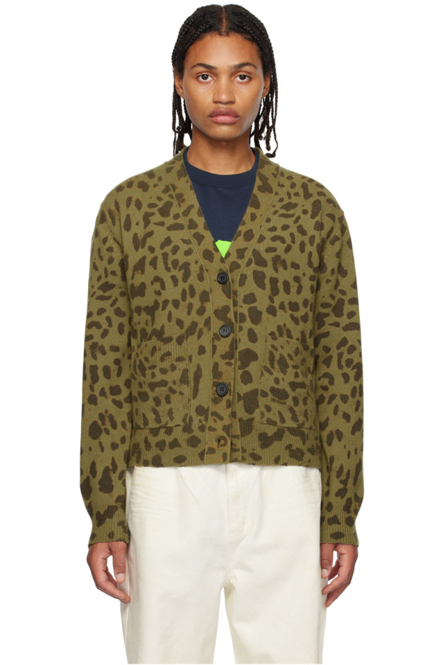 Леопардовый кардиган We11Done, хаки
Леопардовый кардиган We11Done, хаки