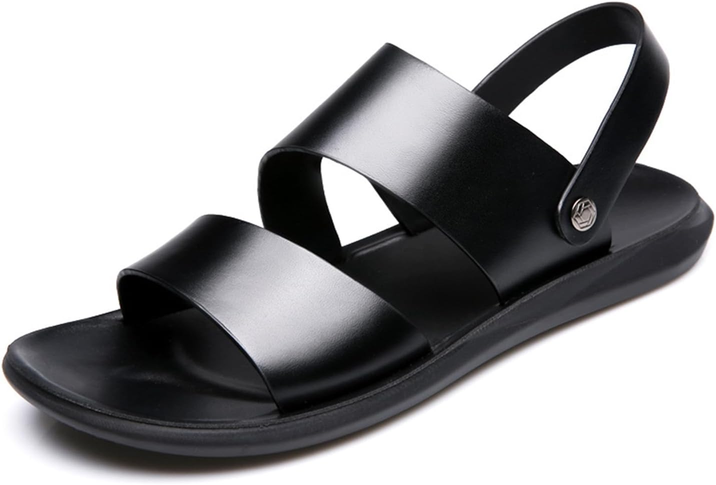 Мужские повседневные кожаные сандалии без застежки с плоской подошвой, открытый круглый носок, регулируемая задняя ремешок, легкие, нескользящие сандалии для лета, для улицы и пляжа Botrent, черный
Мужские повседневные кожаные сандалии без застежки с плоской подошвой, открытый круглый носок, регулируемая задняя ремешок, легкие, нескользящие сандалии для лета, для улицы и пляжа Botrent, черный