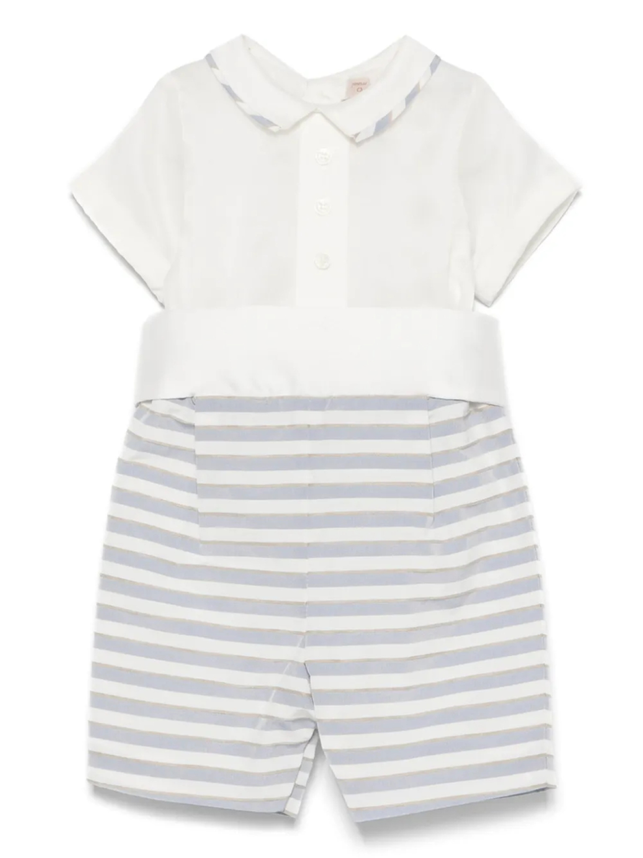 Ромпер в полоску La Stupenderia, белый 
Ромпер в полоску La Stupenderia, белый