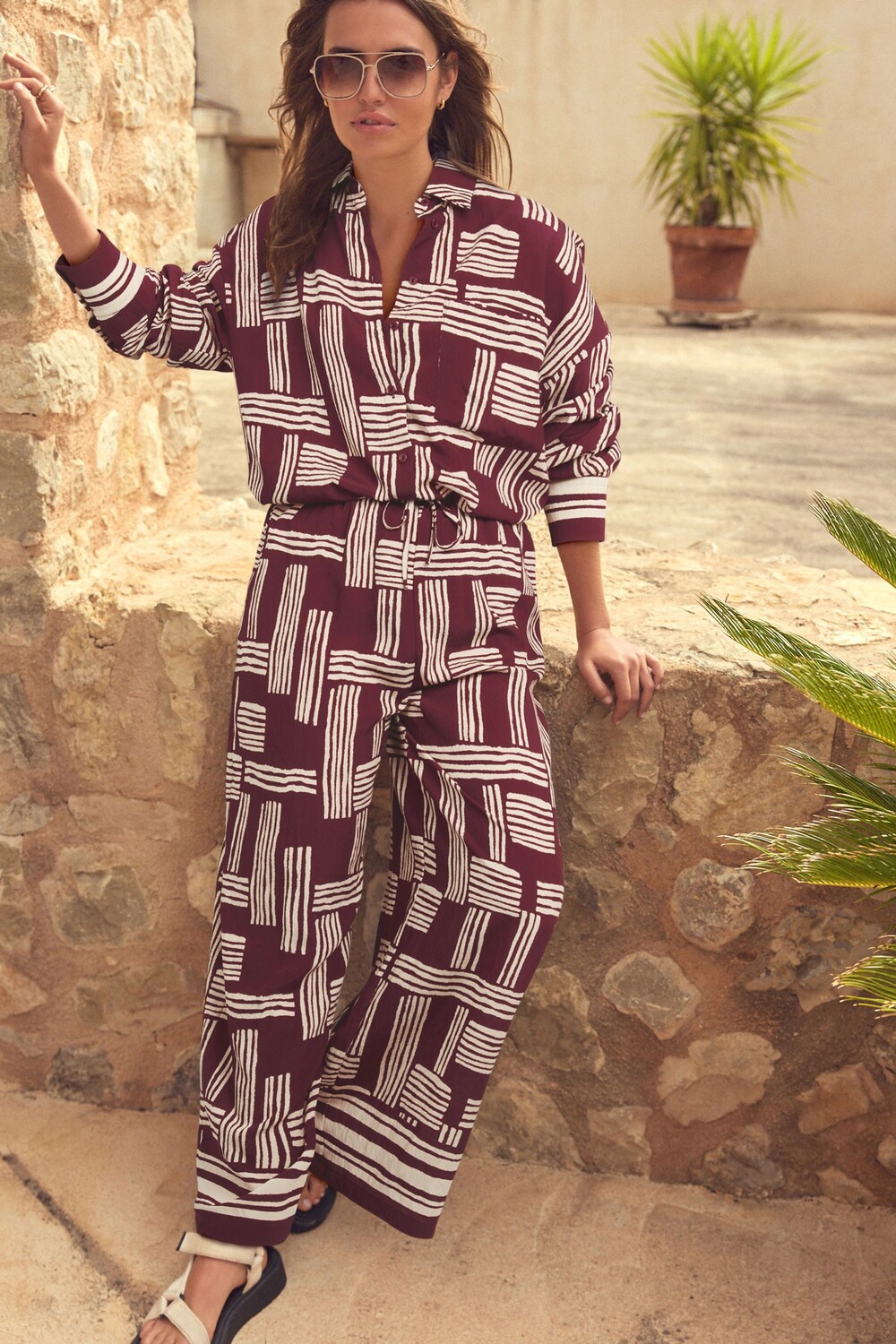 Широкие брюки на завязках Next, красный
Широкие брюки на завязках Next, красный