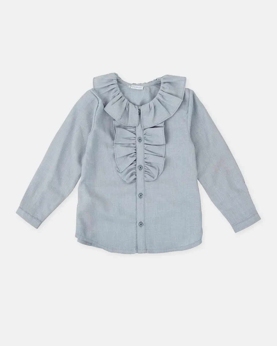 Детская блузка с рюшами, фарфорового цвета Tutto Piccolo
Детская блузка с рюшами, фарфорового цвета Tutto Piccolo