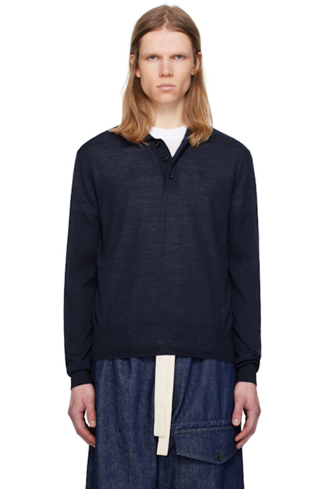 Поло Ami de Coeur темно-синего цвета AMI Paris
Поло Ami de Coeur темно-синего цвета AMI Paris