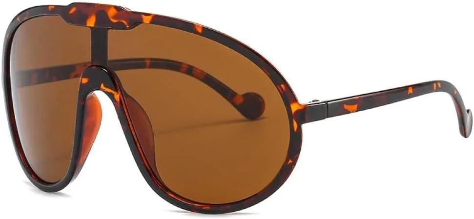 Солнцезащитные очки-щитки One Piece для женщин, солнцезащитные очки с увеличенной дугой для мужчин в стиле хип-хоп с градиентным переходом цвета generic, Leopard Tea
Солнцезащитные очки-щитки One Piece для женщин, солнцезащитные очки с увеличенной дугой для мужчин в стиле хип-хоп с градиентным переходом цвета generic, Leopard Tea