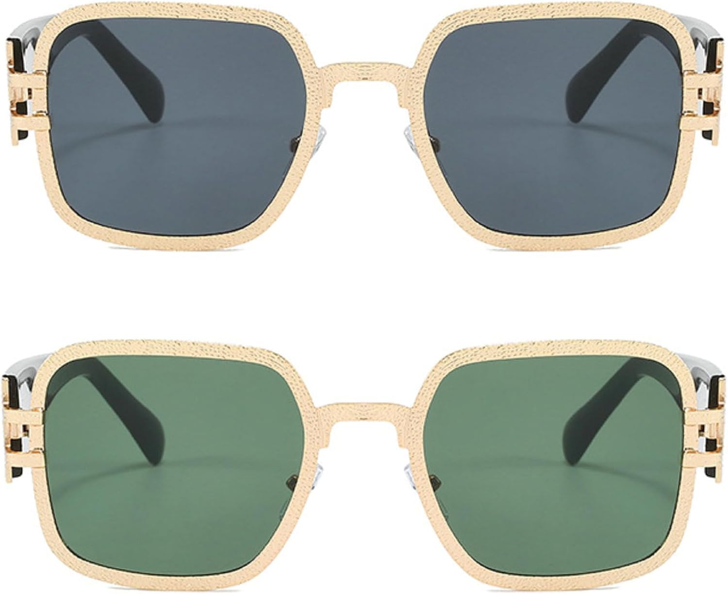 Квадратные солнцезащитные очки для женщин и мужчин, винтажные, ретро, с металлической оправой, модные солнцезащитные очки серебристо-зеленого цвета mincl, 2pcs-gold Gray&gold Green
Квадратные солнцезащитные очки для женщин и мужчин, винтажные, ретро, с металлической оправой, модные солнцезащитные очки серебристо-зеленого цвета mincl, 2pcs-gold Gray&gold Green