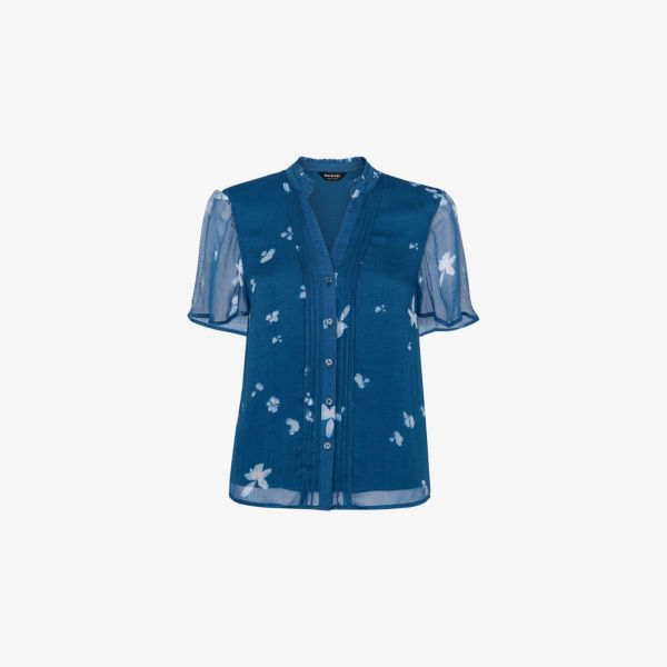 Блуза Whistles с цветочным принтом и воротником-рюшем, мультиколор
Блуза Whistles с цветочным принтом и воротником-рюшем, мультиколор