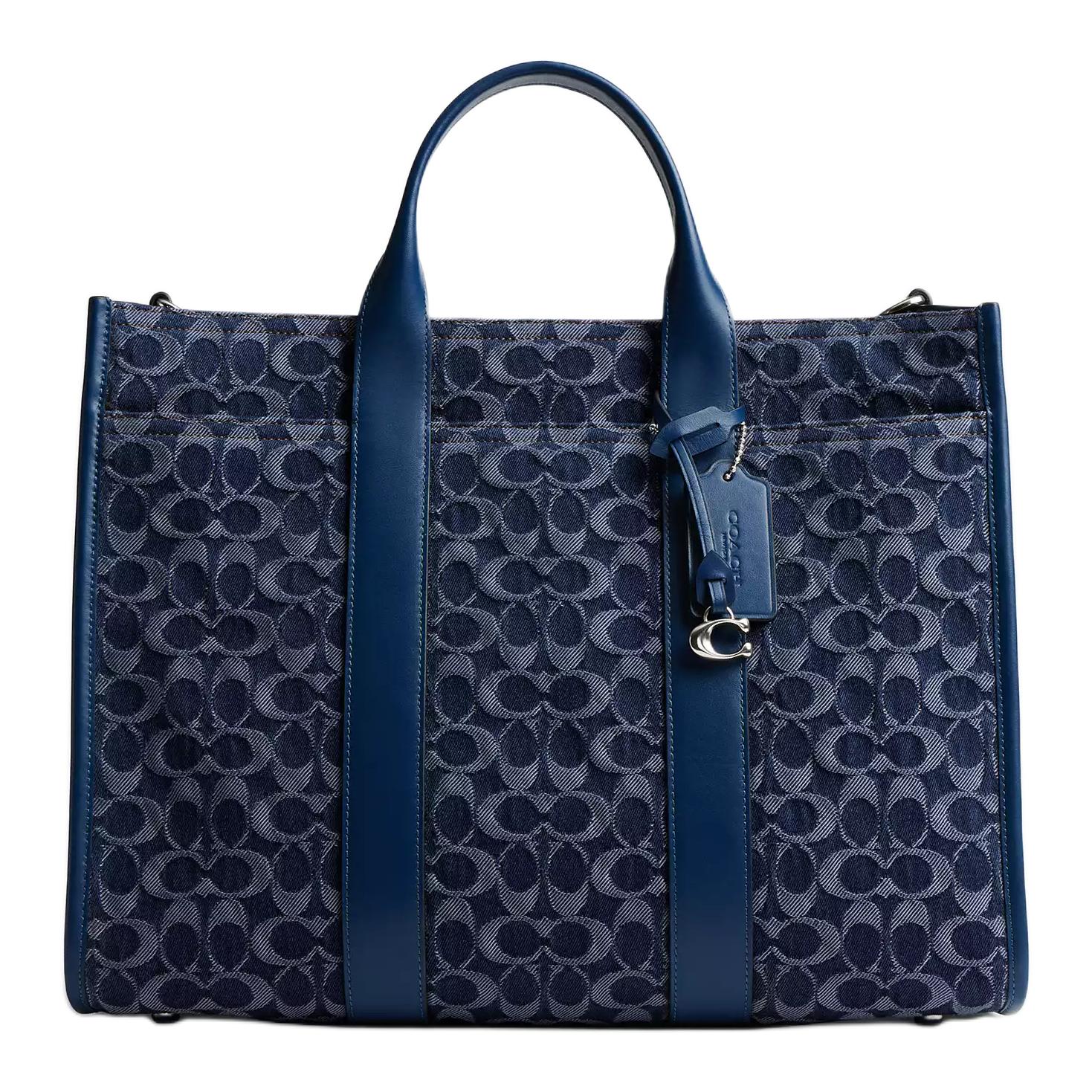 COACH Джинсовая сумка-шоппер с телячьей кожей
COACH Джинсовая сумка-шоппер с телячьей кожей