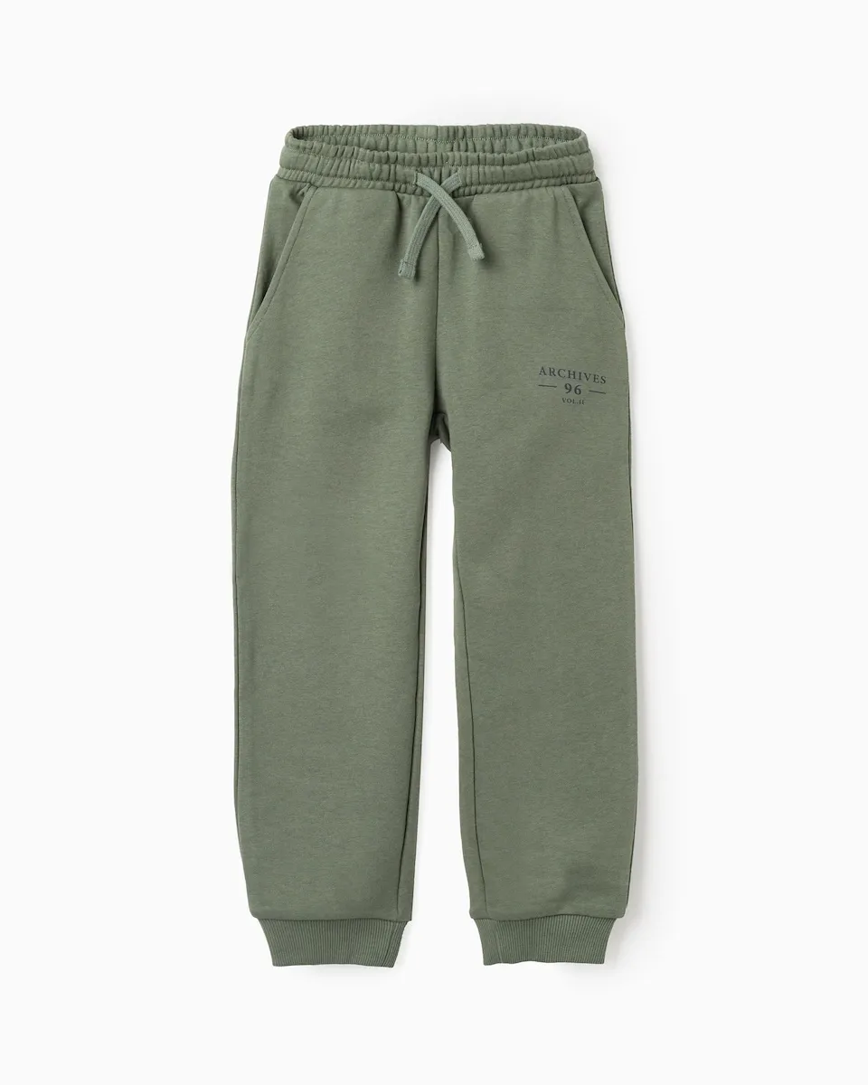 Детские джоггеры с эластичным поясом и шнурком Zippy, темно-зеленый 
Детские джоггеры с эластичным поясом и шнурком Zippy, темно-зеленый