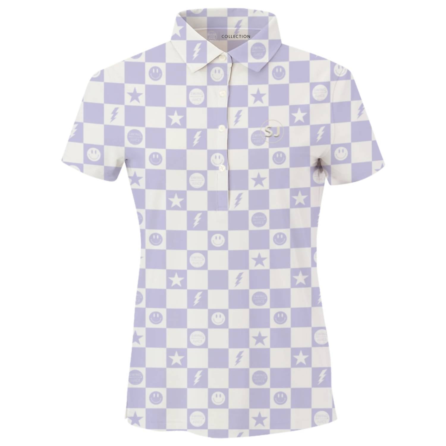 Женская футболка-поло Golf Smile Face цвета слоновой кости SwingJuice
Женская футболка-поло Golf Smile Face цвета слоновой кости SwingJuice