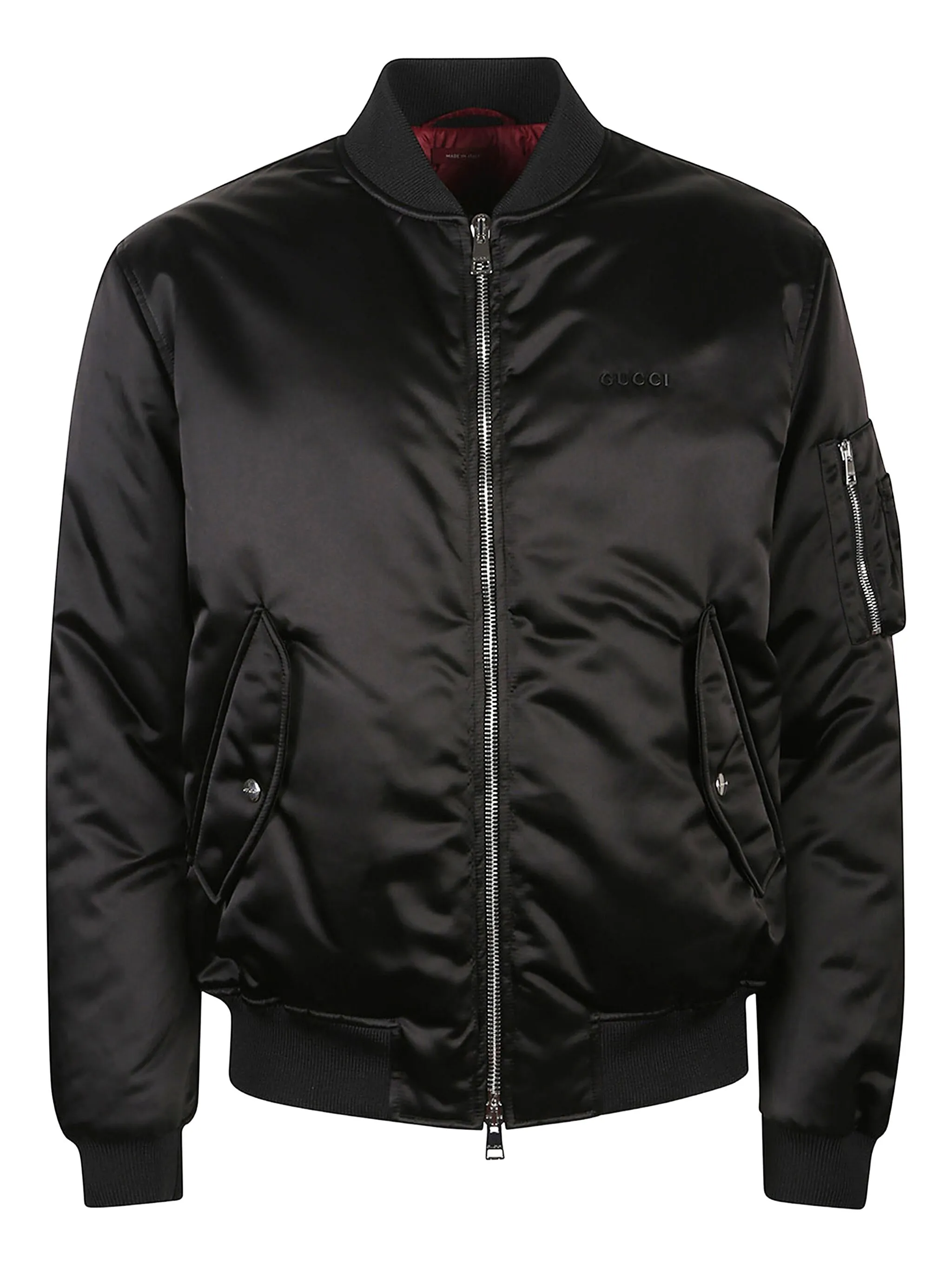 Атласный бомбер Gucci, черный
Атласный бомбер Gucci, черный