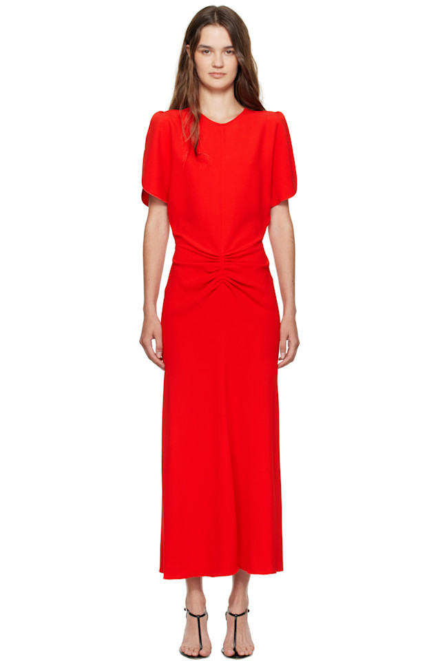 Платье миди с присборенной талией Victoria Beckham, красный
Платье миди с присборенной талией Victoria Beckham, красный