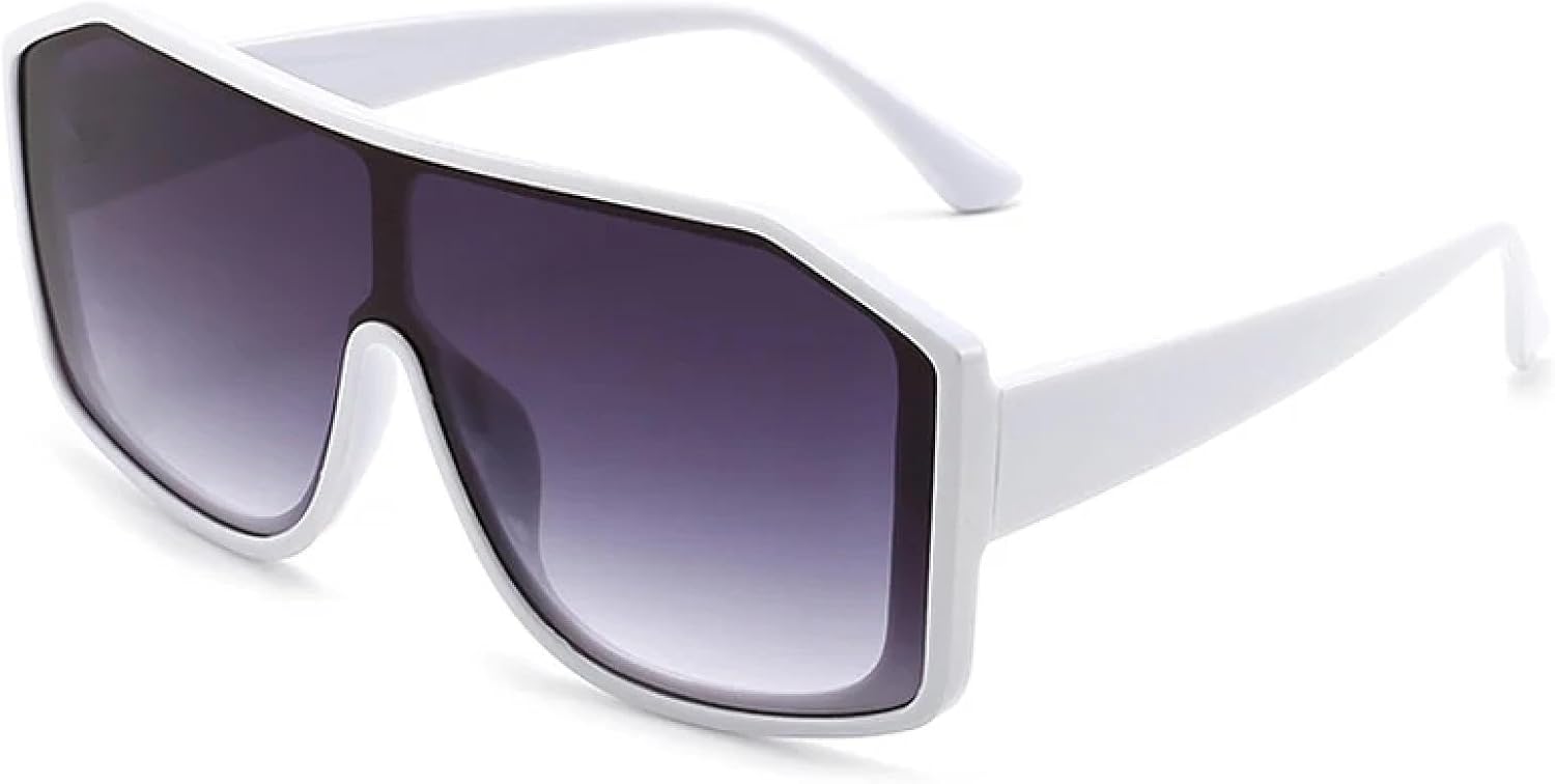 Винтажные солнцезащитные очки большого размера с цельной оправой для женщин и мужчин, роскошные очки унисекс с защитой от УФ-излучения UV400 TKKTLLT, White Gradient Gray
Винтажные солнцезащитные очки большого размера с цельной оправой для женщин и мужчин, роскошные очки унисекс с защитой от УФ-излучения UV400 TKKTLLT, White Gradient Gray