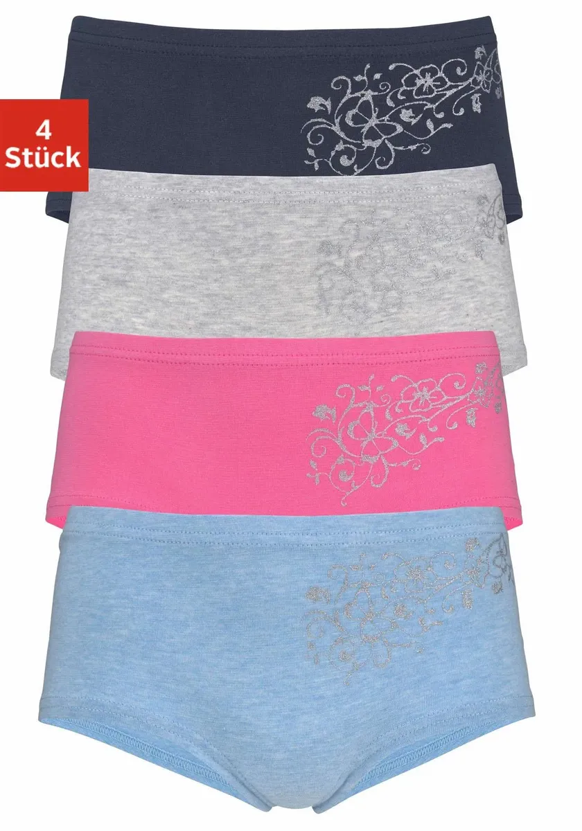 Трусики petite fleur (4 шт. в упаковке) с блестящим принтом, серый
Трусики petite fleur (4 шт. в упаковке) с блестящим принтом, серый