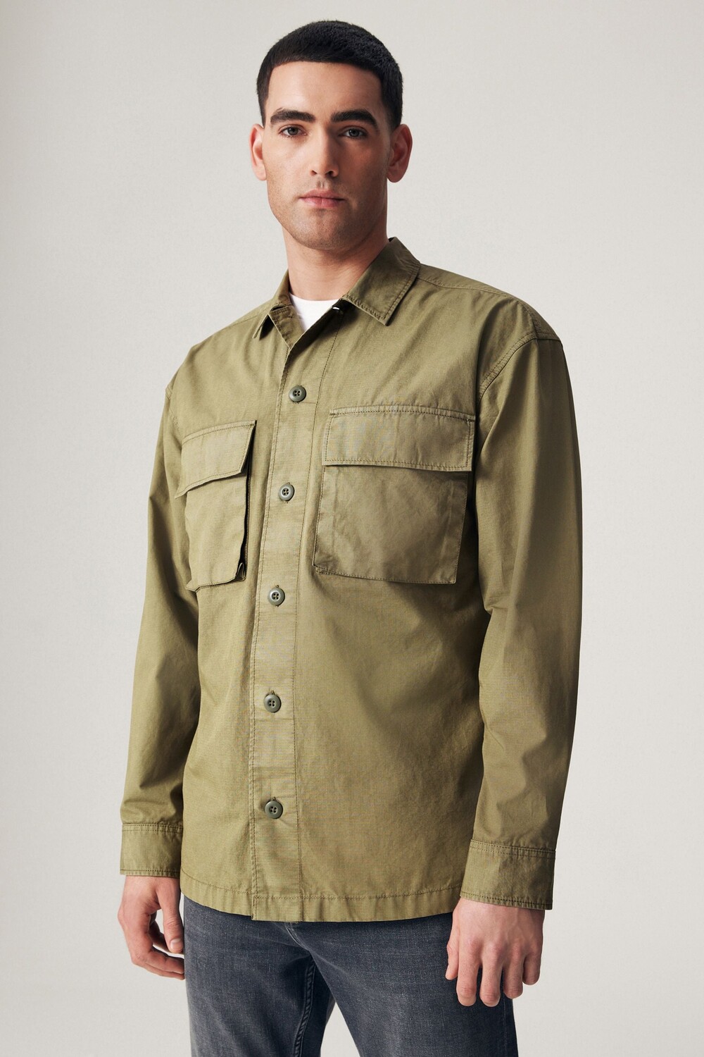 Куртка-Рубашка из рипстопа с карманами Next, зеленый
Куртка-Рубашка из рипстопа с карманами Next, зеленый