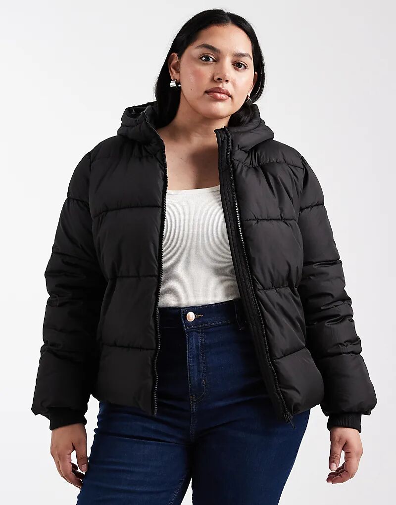 Утепленное пальто Pieces Curve с капюшоном черного цвета
Утепленное пальто Pieces Curve с капюшоном черного цвета