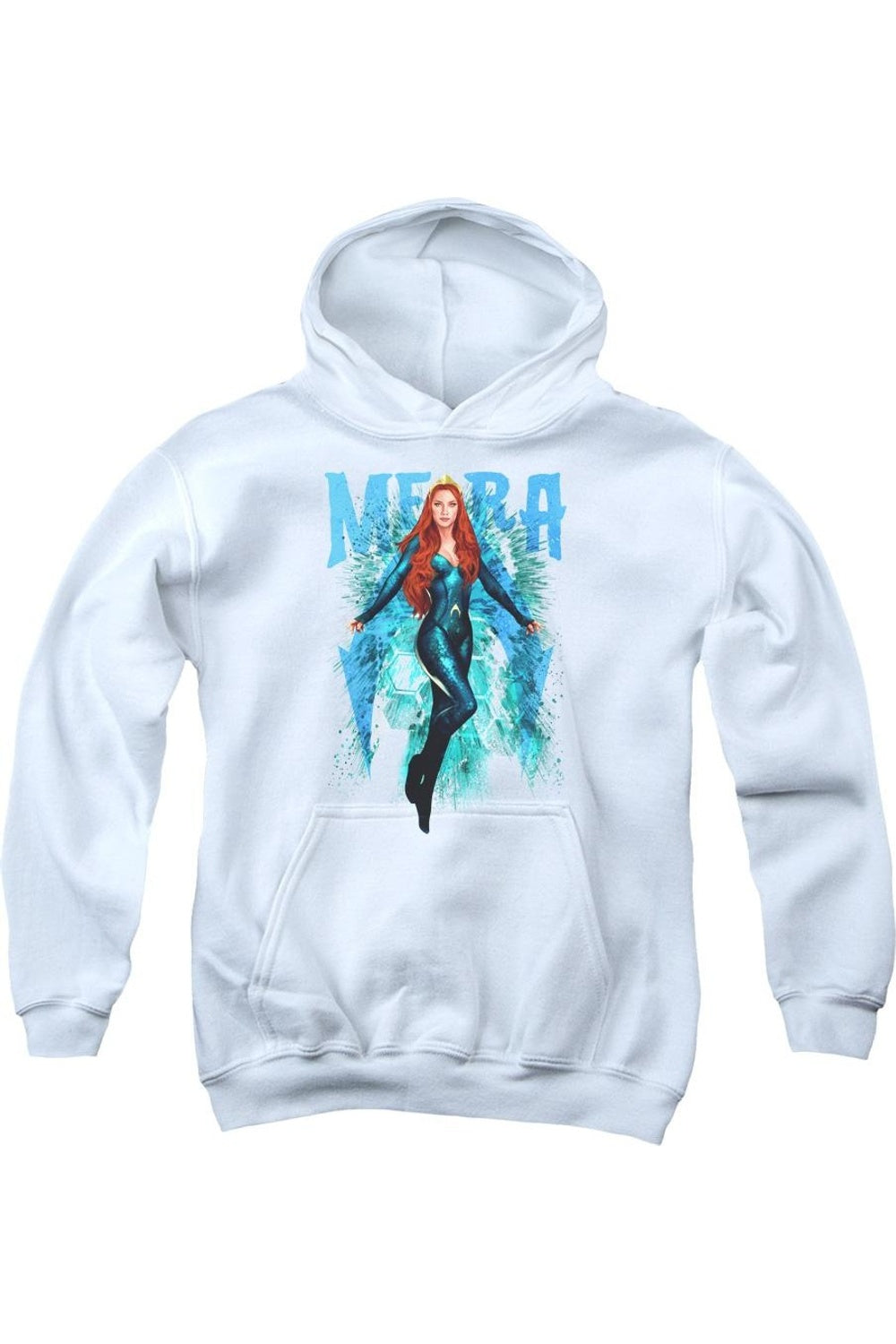 Толстовка с капюшоном Mera из фильма "Аквамен" для молодежи Gildan, белый 
Толстовка с капюшоном Mera из фильма "Аквамен" для молодежи Gildan, белый