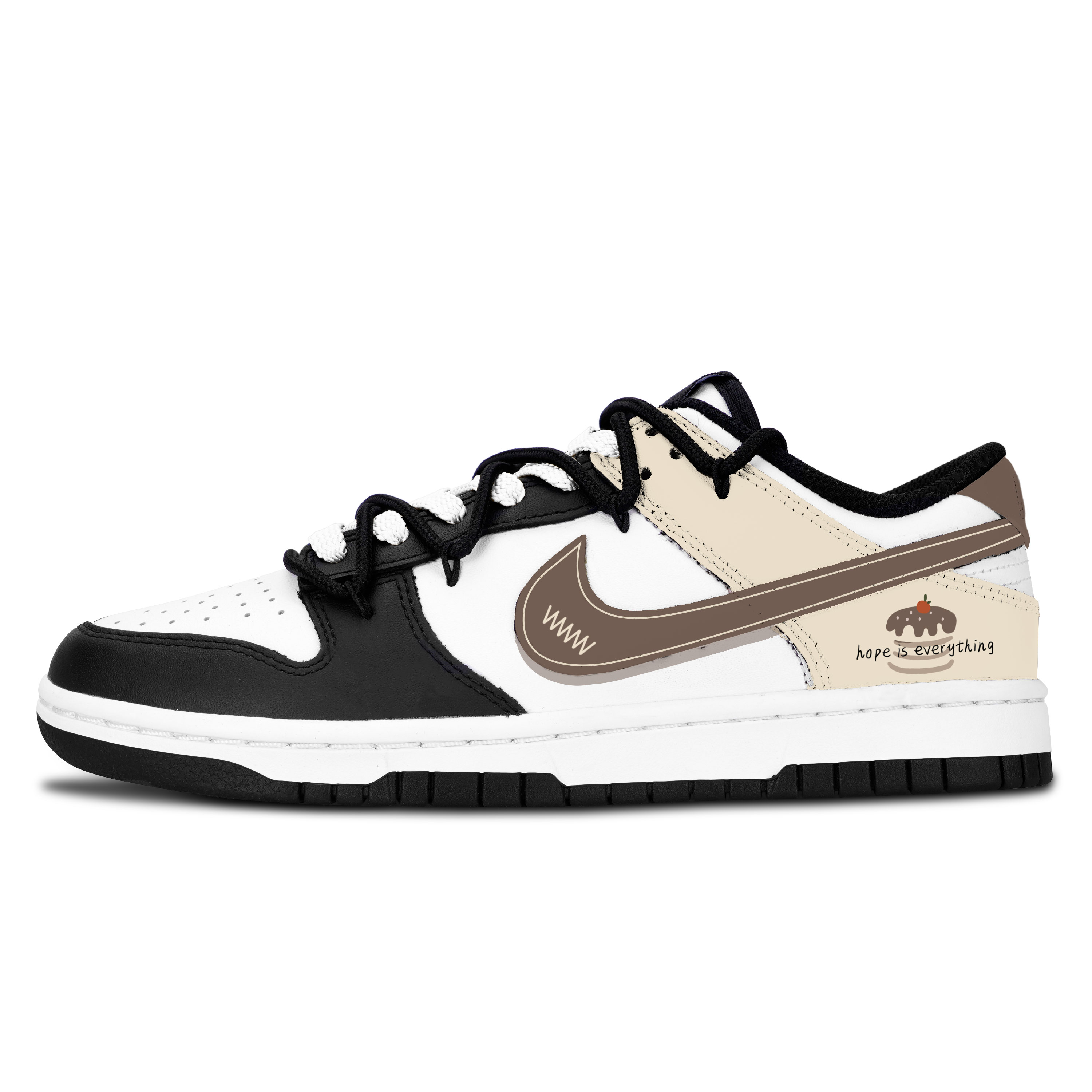 Nike Низкие кроссовки Dunk Black White, Warm Brown Qi Ya из искусственной кожи с противоскользящим и износостойким покрытием, легкой амортизацией
Nike Низкие кроссовки Dunk Black White, Warm Brown Qi Ya из искусственной кожи с противоскользящим и износостойким покрытием, легкой амортизацией