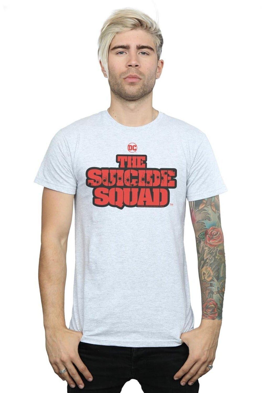 Футболка с логотипом фильма «Отряд самоубийц» DC Comics, серый 
Футболка с логотипом фильма «Отряд самоубийц» DC Comics, серый
