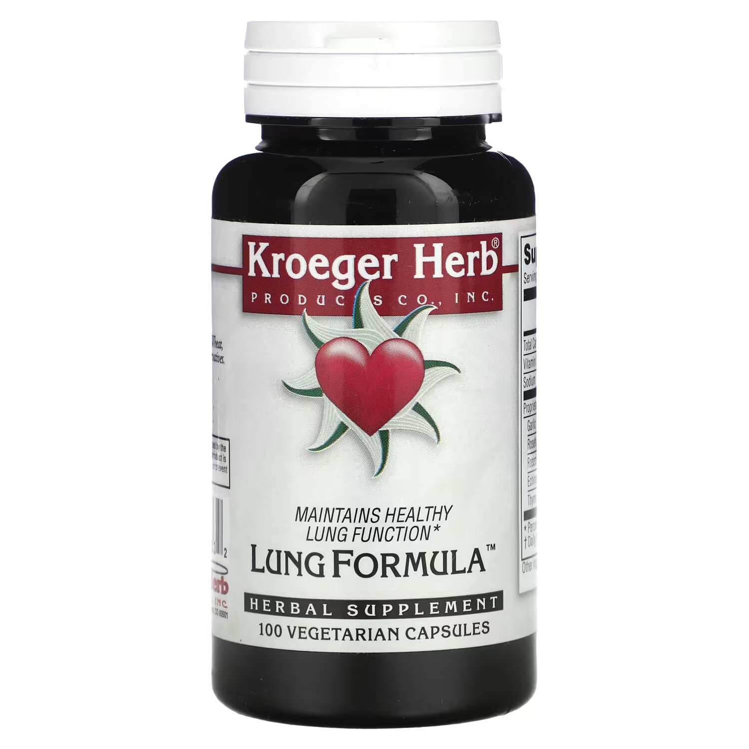 Растительная добавка Kroeger Herb Co Lung Formula, 100 вегетарианских капсул