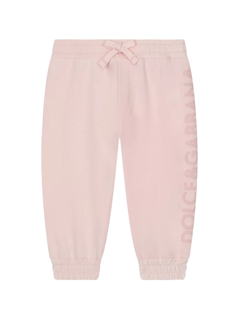 Спортивные брюки с кулиской и логотипом Dolce & Gabbana Kids, розовый 
Спортивные брюки с кулиской и логотипом Dolce & Gabbana Kids, розовый