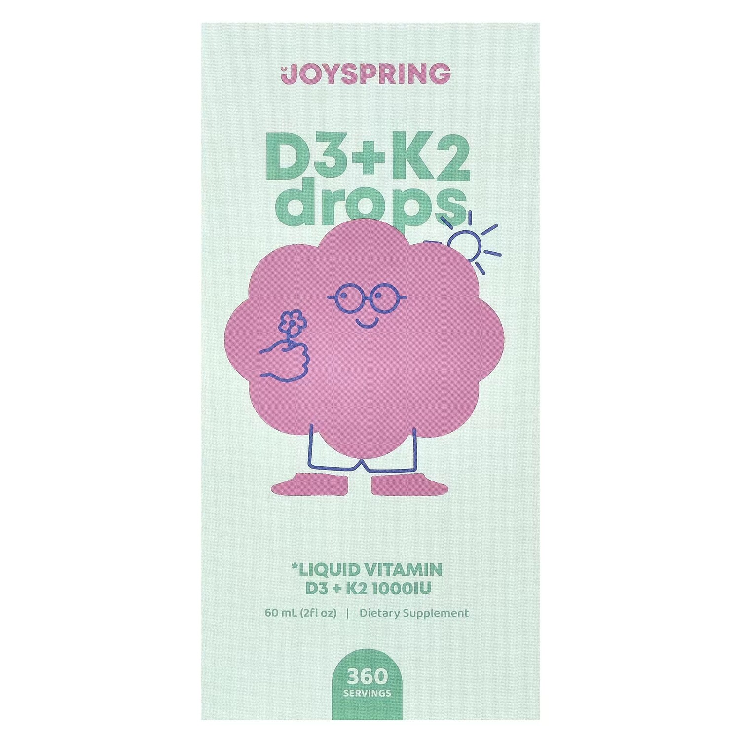 Жидкий витамин JoySpring D3 + капли K2, 60 мл
Жидкий витамин JoySpring D3 + капли K2, 60 мл