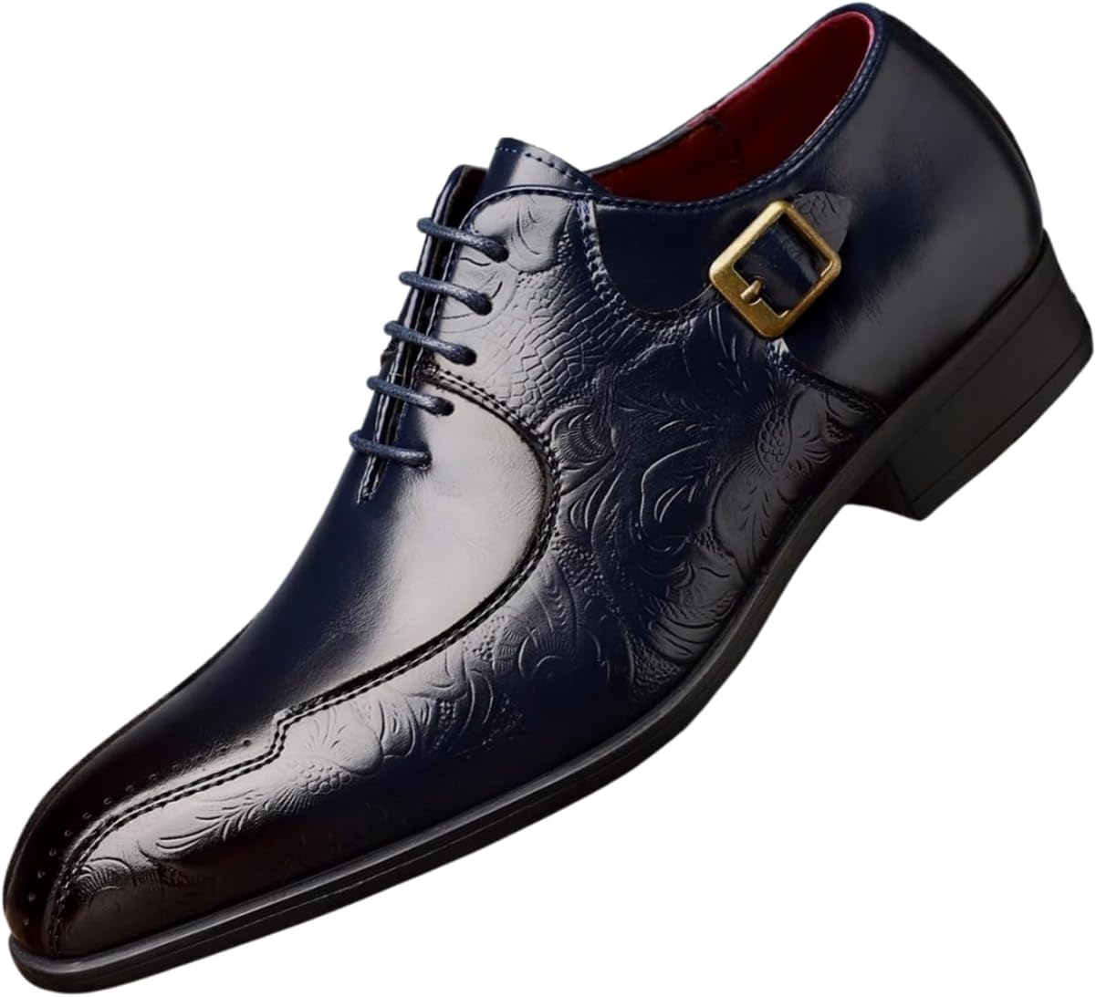 Мужские оксфорды Santimon с тиснением, шнуровкой и пряжкой, формальные туфли для свадьбы, выпускного и деловых мероприятий, синий
Мужские оксфорды Santimon с тиснением, шнуровкой и пряжкой, формальные туфли для свадьбы, выпускного и деловых мероприятий, синий