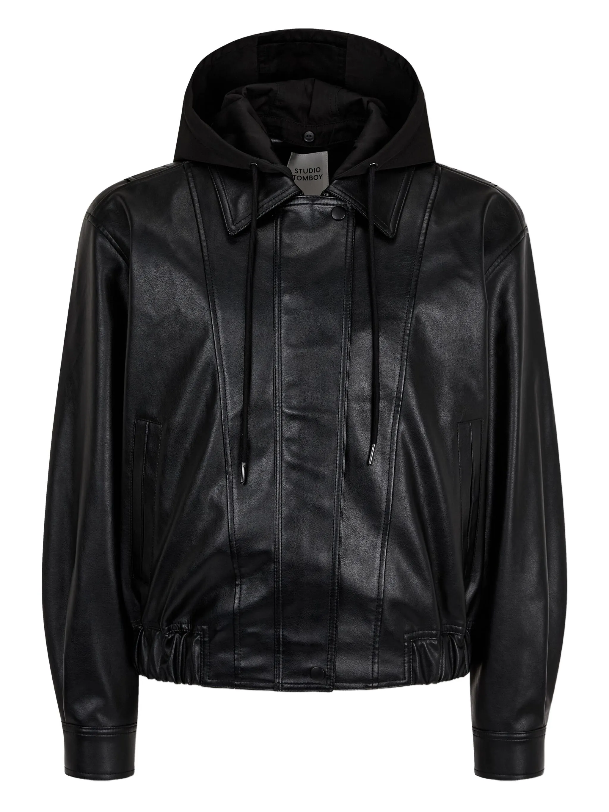 Куртка из искусственной кожи с капюшоном Studio Tomboy, черный
Куртка из искусственной кожи с капюшоном Studio Tomboy, черный