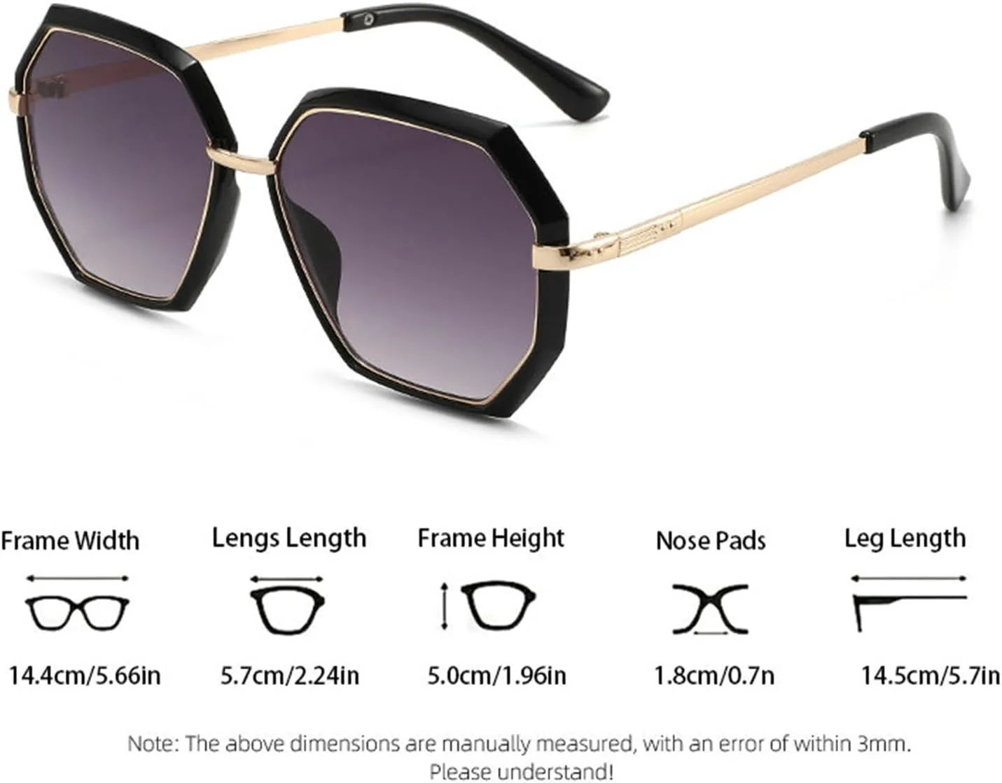 Солнцезащитные очки Willochra Oversized Hexagon для женщин, винтажная металлическая оправа, панк-очки для мужчин, уникальные многоугольные солнцезащитные очки, C2
Солнцезащитные очки Willochra Oversized Hexagon для женщин, винтажная металлическая оправа, панк-очки для мужчин, уникальные многоугольные солнцезащитные очки, C2