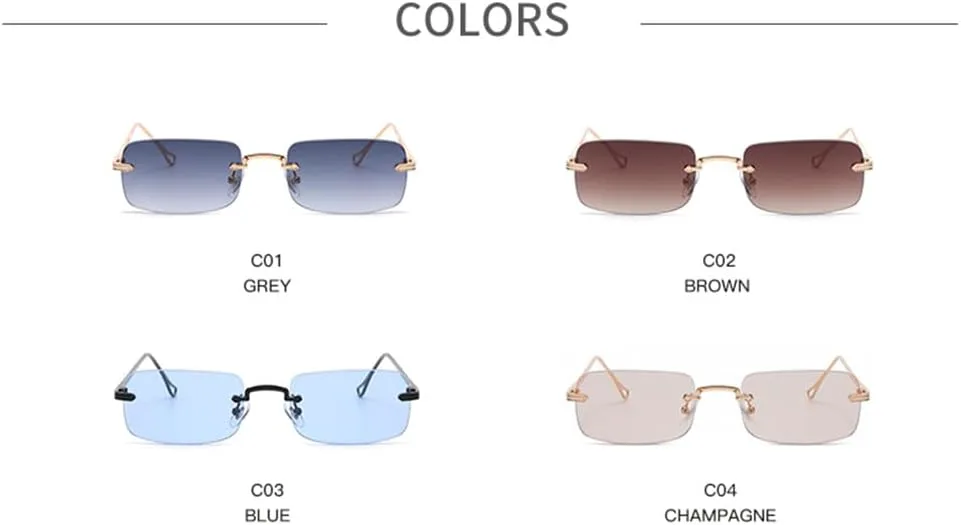 Безободковые металлические солнцезащитные очки для женщин и мужчин с защитой от УФ-излучения UV400 для занятий спортом на открытом воздухе и путешествий UYPTK, 02
Безободковые металлические солнцезащитные очки для женщин и мужчин с защитой от УФ-излучения UV400 для занятий спортом на открытом воздухе и путешествий UYPTK, 02