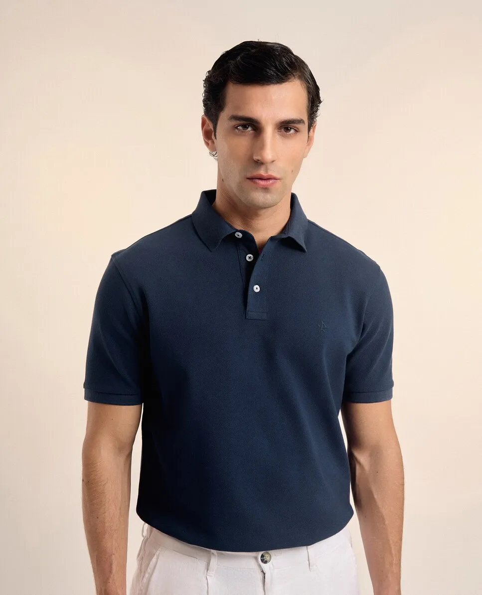 Классическая мужская поло из пике с коротким рукавом Valecuatro, темно-синий
Классическая мужская поло из пике с коротким рукавом Valecuatro, темно-синий