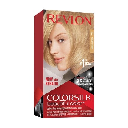 Краска для волос Revlon Colorsilk 71 Золотистый Блонд 
Краска для волос Revlon Colorsilk 71 Золотистый Блонд