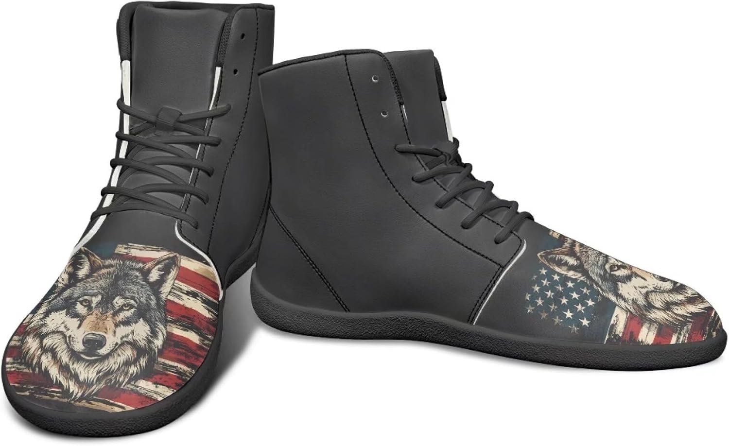 Мужские кроссовки из искусственной кожи PU, широкий носок, для ходьбы, высокие повседневные туфли, противоскользящие, с нулевым перепадом, спортивные кроссовки для взрослых, размеры US 5-14 Qoiuvncy, Wolf American Flag
Мужские кроссовки из искусственной кожи PU, широкий носок, для ходьбы, высокие повседневные туфли, противоскользящие, с нулевым перепадом, спортивные кроссовки для взрослых, размеры US 5-14 Qoiuvncy, Wolf American Flag