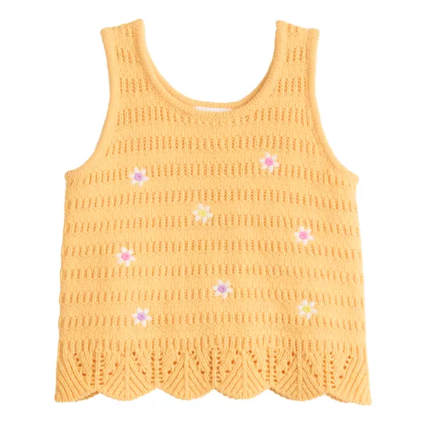Майка-свитер для девочек-малышей, связанная смешанным узором Jumping Beans, цвет placed daisy orange
Майка-свитер для девочек-малышей, связанная смешанным узором Jumping Beans, цвет placed daisy orange