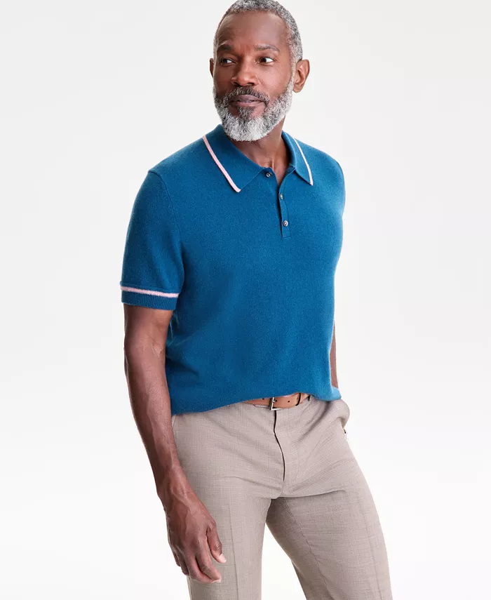 Мужская рубашка-поло из 100% кашемира, стандартного кроя Club Room, зеленый
Мужская рубашка-поло из 100% кашемира, стандартного кроя Club Room, зеленый