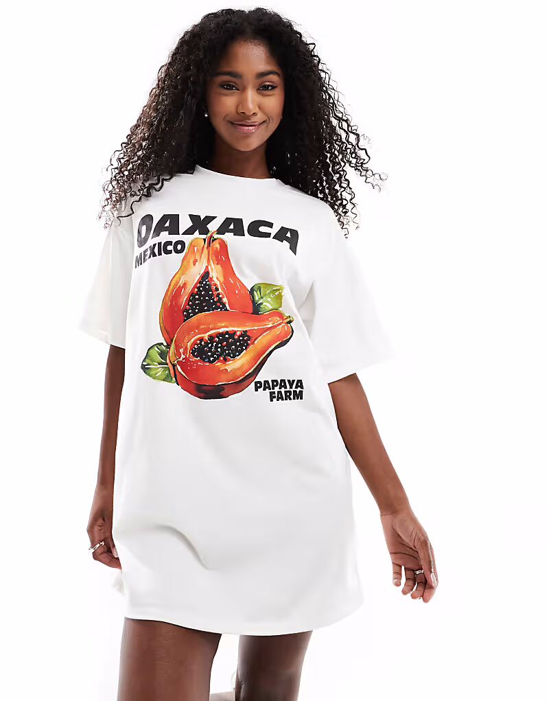 Футболка мини-платье ASOS DESIGN с принтом папайи белого цвета
Футболка мини-платье ASOS DESIGN с принтом папайи белого цвета