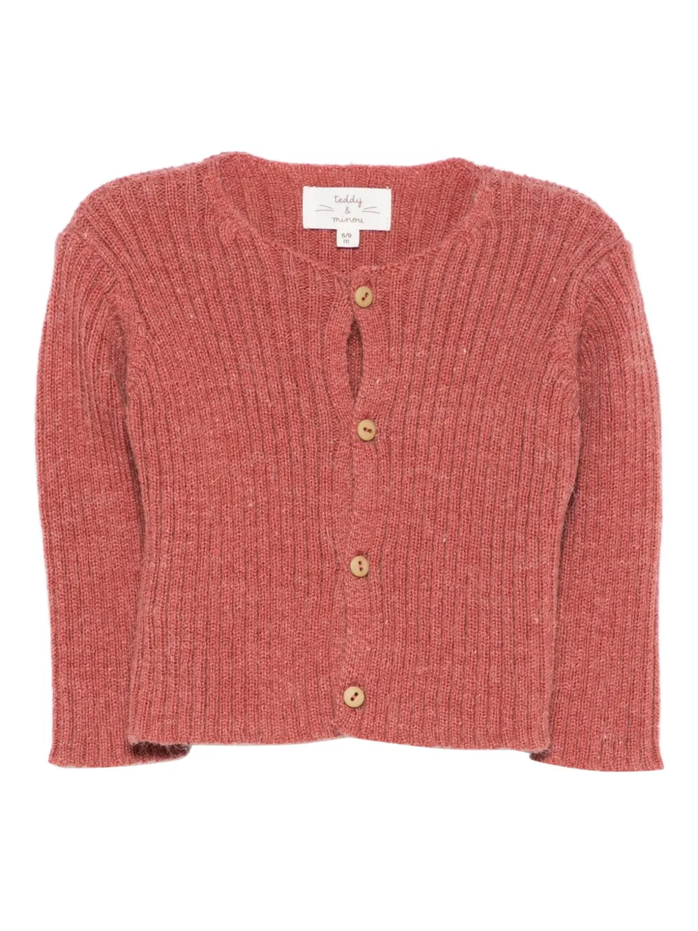 Ребристый кардиган на пуговицах TEDDY & MINOU, розовый
Ребристый кардиган на пуговицах TEDDY & MINOU, розовый