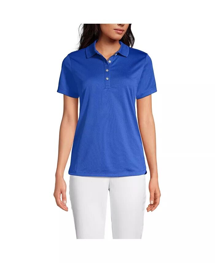 Женская однотонная активная рубашка-поло с короткими рукавами Lands' End, синий
Женская однотонная активная рубашка-поло с короткими рукавами Lands' End, синий