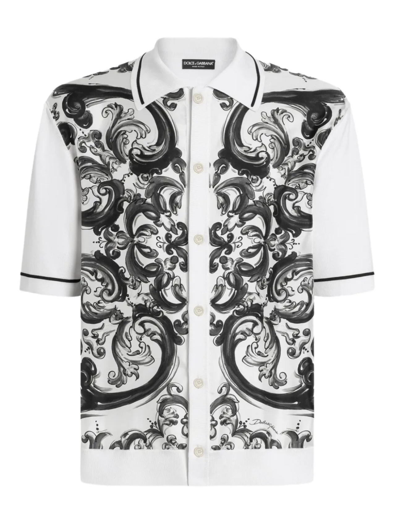 Рубашка с коротким рукавом и принтом майолика Dolce & Gabbana, белый
Рубашка с коротким рукавом и принтом майолика Dolce & Gabbana, белый