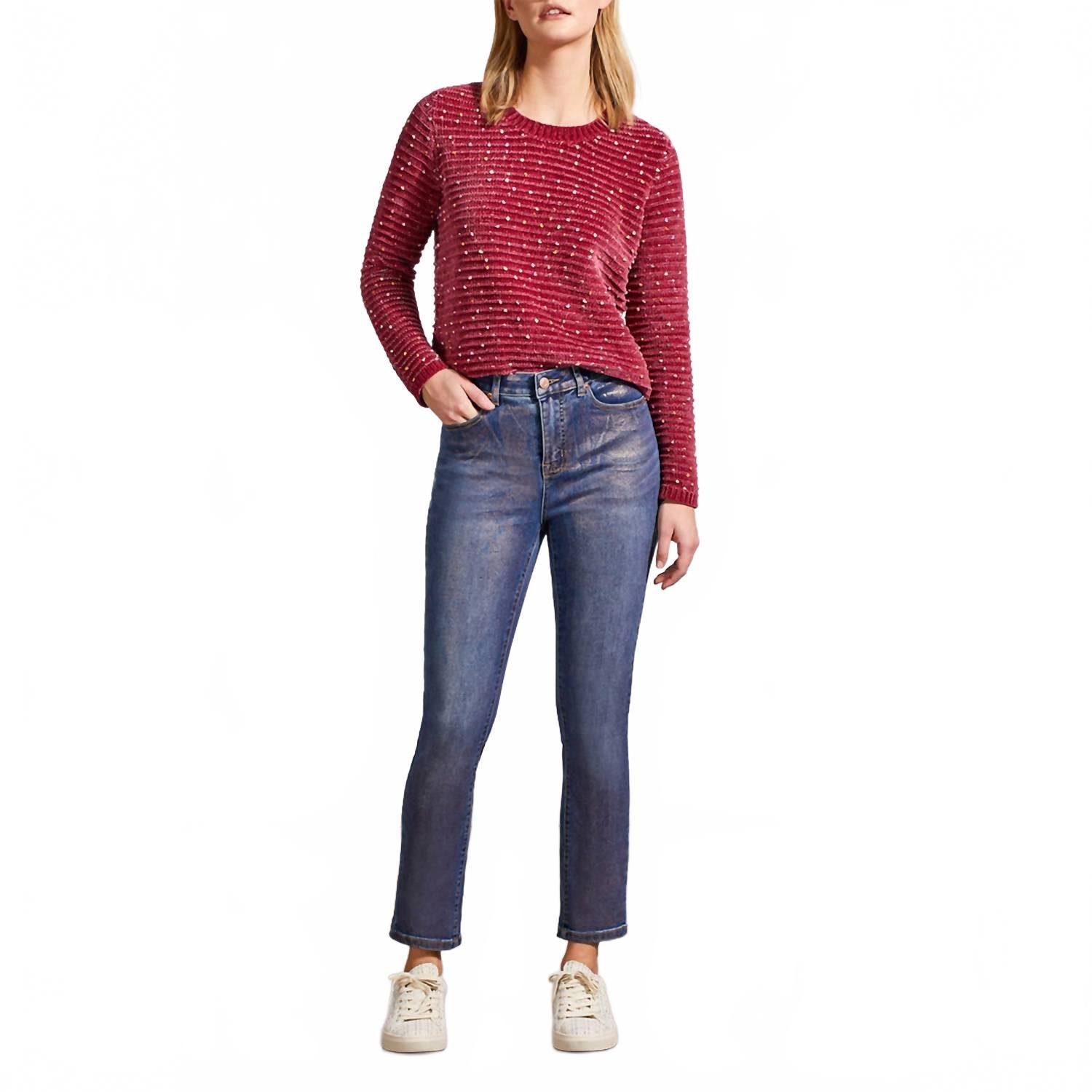 Джинсы Sophia Slim с зауженным низом в розовом золоте TRIBAL
Джинсы Sophia Slim с зауженным низом в розовом золоте TRIBAL