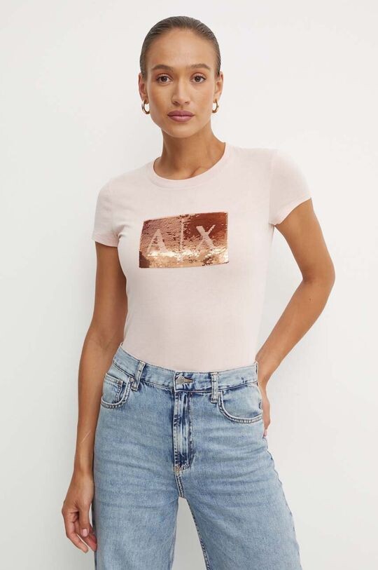 Хлопковая футболка Armani Exchange, розовый
Хлопковая футболка Armani Exchange, розовый