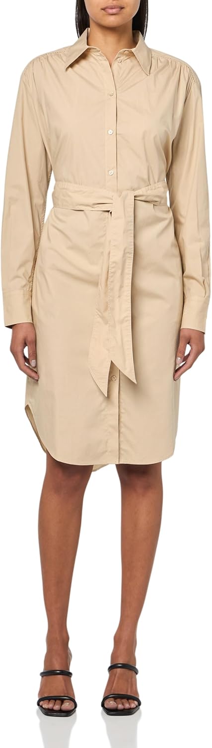 BOSS Женское платье-рубашка из поплина и хлопка, Soft Sand
BOSS Женское платье-рубашка из поплина и хлопка, Soft Sand