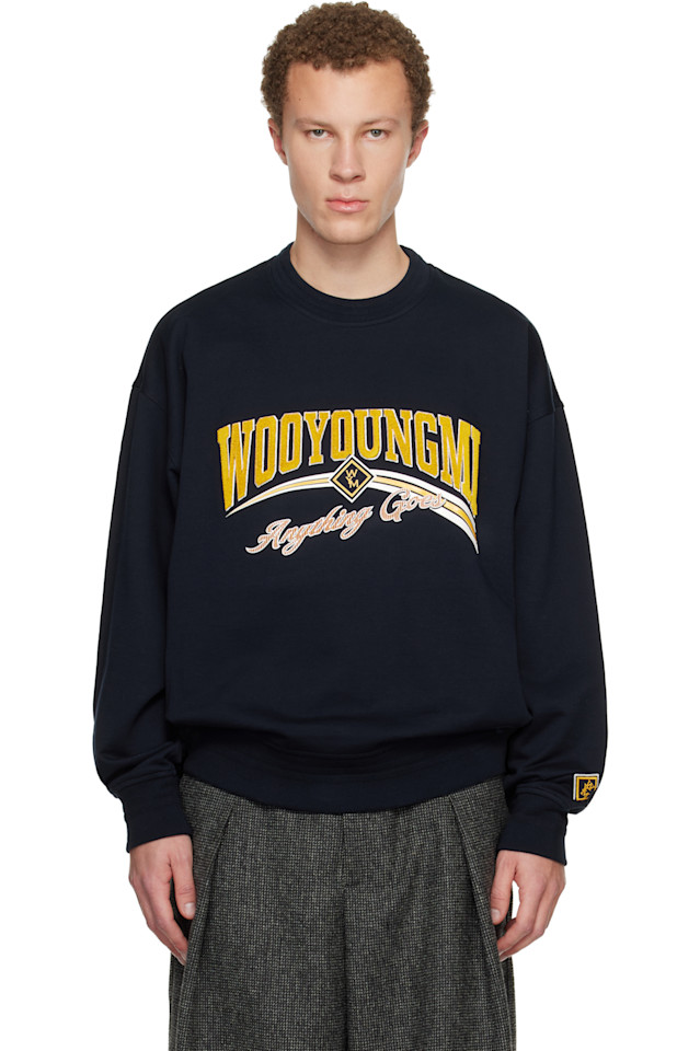 Толстовка с линзовидным логотипом Wooyoungmi, темно-синий
Толстовка с линзовидным логотипом Wooyoungmi, темно-синий